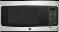 GE - 1.1 Cu. Ft. Mid-Size Microwave with Included Pasta/Veggie Cooker - Stainless Steel
