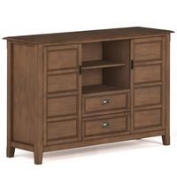 Simpli Home - Burlington SOLID WOOD 54 inch Wide Transitional TV Media Stand in Rustic Natural Ag...