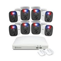 Swann - Home 8-Channel, 8-Camera Indoor/Outdoor 1080p 1TB DVR Security Surveillance System - White