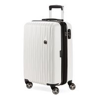 SwissGear - Energie 23" Carry On Spinner Suitcase with USB - White