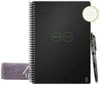 Rocketbook - Core Smart Reusable Notebook Dot-Grid 6&quot; x 8.8&quot; - Infinity Black