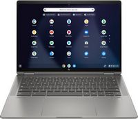 HP - 2-in-1 14&quot; Touch-Screen Chromebook - Intel Celeron - 4GB Memory - 64GB eMMC - Natural Silver
