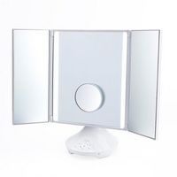 iHome - REFLECT TRIFOLD Vanity Speaker with Bluetooth, Speakerphone, and USB Charging - White