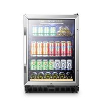 Lanbo - Built-In Refrigeration 110 Cans (12 oz.) Convertible Beverage Refrigerator with Wine Stor...