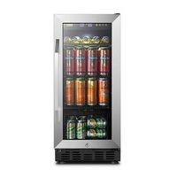 Lanbo - 15 Inch 76 Can Compressor Beverage Cooler with Precision Temperature Controls and Removab...
