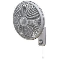 Lasko - 16" Oscillating Wall Mount Fan with Anti-Rust Grills - Gray