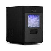 NewAir - 44lb. Nugget Countertop Ice Maker with Self-Cleaning Function - Black Stainless Steel