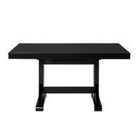 Walker Edison - Modern Farmhouse Expandable Trestle Dining Table - Antique Black