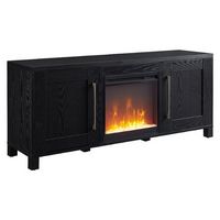 Camden&amp;Wells - Chabot Crystal Fireplace TV Stand for Most TVs up to 65&quot; - Black Grain