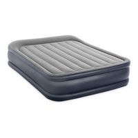 Intex - Pillow Raised Airbed Mattress with Built In Pump - Gray