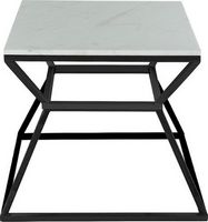 Adore Decor - Audrey Marble Side Table - Black
