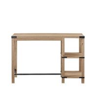 Walker Edison - Modern Farmhouse Metal and Wood Desk - White Oak