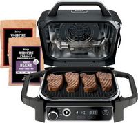 Ninja - Woodfire Outdoor Grill &amp; Smoker, 7-in-1 Master Grill, BBQ Smoker, &amp; Outdoor Air Fryer wit...