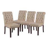 Alamont Home - Hercules Dining Chair (Set of 4) - Beige LeatherSoft