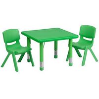 Alamont Home - Emmy 24" Square Activity Table Set - Green