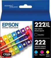Epson - T222 Combo High Yield Ink Cartridge - Black/Cyan/Magenta/Yellow