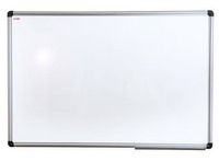 Floortex - Viztex Porcelain Magnetic Dry Erase Board with an Aluminum Frame - 18&quot; x 24&quot; - White