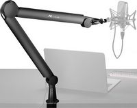 ACGAM - Boom Arm Microphone Mic Stand with 3/8%27%27 to 5/8%27%27 Screw Adapter for Blue Yeti HyperX Quad...