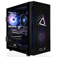 CLX - SET Gaming Desktop - AMD Ryzen 5 5500 - 8GB Memory - Radeon RX 6400 - 500GB M.2 NVMe SSD - ...