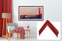 Deco TV Frames - Alloy Prismatic Bezel for Samsung The Frame TV - 43&quot; - Candy Apple Red