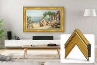 Deco TV Frames - Premiere Bezel for Samsung the Frame TV - 85&quot; - Antique Gold