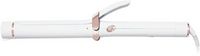 T3 - SinglePass Curl 1.25&quot; Ceramic Long Barrel Curling and Wave Iron - White &amp; Rose Gold