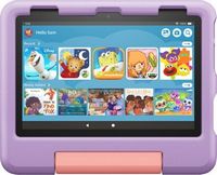 Amazon - Fire HD 8 Kids ages 3-7 (2022) 8&quot; HD tablet with Wi-Fi 64 GB, - Purple