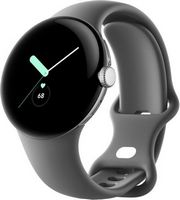 Google - Pixel Watch Silver Stainless Steel Smartwatch 41mm with Charcoal Active Band Wifi/BT - S...