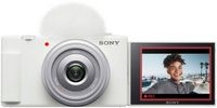 Sony - ZV-1F Vlog Camera for Content Creators and Vloggers - White