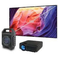 iLive - THE2021BDL LED Pop Up Movie Theater Kit - Black