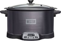 Weston - 2-in-1 Indoor Smoker and Slow Cooker - STAINLESS STEEL