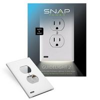SnapPower - GuideLight 2 Duplex Outlet Wall Plate (8-Pack) - White