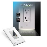 SnapPower - GuideLight 2 D&#233;cor Outlet Wall Plate (8-Pack) - White