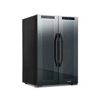 NewAir - 12-Bottle &amp; 39-Can Dual Zone Wine Cooler with Mirrored Glass Door &amp; Compressor Cooling, ...