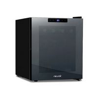 NewAir - 16-Bottle Wine Cooler with Mirrored Double-Layer Tempered Glass Door & Compressor Coolin...