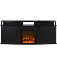 Ameriwood Home - Carson Electric Fireplace TV Console - Black