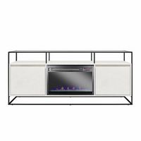 Ameriwood Home - Camley Electric Fireplace TV Stand/Console - Plaster