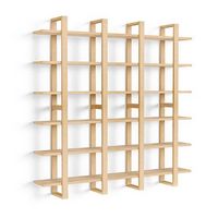Burrow - Index Hardwood 18-Shelf Bookshelf - Oak