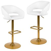 Alamont Home - Erik Contemporary Vinyl Barstool (set of 2) - White
