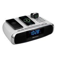 Studebaker - Workstation Hi-Fi CD Clock Radio and Wireless Charging Station - White