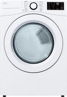 LG - 7.4 Cu. Ft. Electric Dryer with Wrinkle Care - White