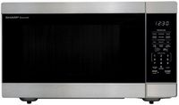 Sharp - 2.2 cu ft Stainless Family Size Countertop Microwave with Sensor cooking and  Inverter Te...