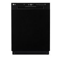 LG - 24" Front Control Built-In Stainless Steel Tub Dishwasher with SenseClean and 52 dBA - Black