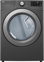 LG - 7.4 Cu. Ft. Smart Gas Dryer with Wrinkle Care - Middle Black