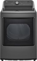 LG - 7.3 Cu. Ft. Gas Dryer with Sensor Dry - Middle Black