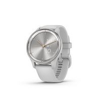 Garmin - vívomove Trend Hybrid Smartwatch 40 mm Fiber-Reinforced Polymer - Silver Stainless Steel