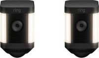 Ring - Spotlight Cam Plus 2-pack Camera Indoor/Outdoor Wireless 1080p Security Cameras - Black