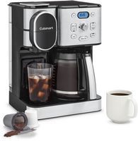 Cuisinart - 12 Cup 2-In-1 Coffee Center Coffeemaker - Black Stainless