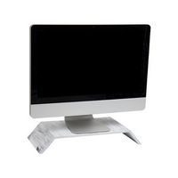 Mind Reader - Marbella Collection Resin Monitor Stand - White