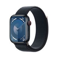 Apple Watch Series 9 (GPS + Cellular) 45mm Midnight Aluminum Case with Midnight Sport Loop with B...